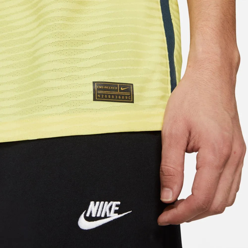Nike 2021-22 Club America Home ADV Match Jersey - Yellow-Navy (Detail 5)