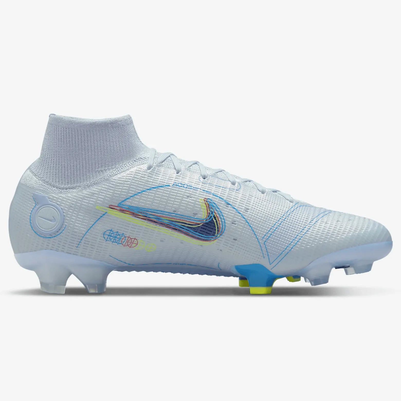 Nike Superfly 8 Elite FG - Grey-Blue (Side 2)
