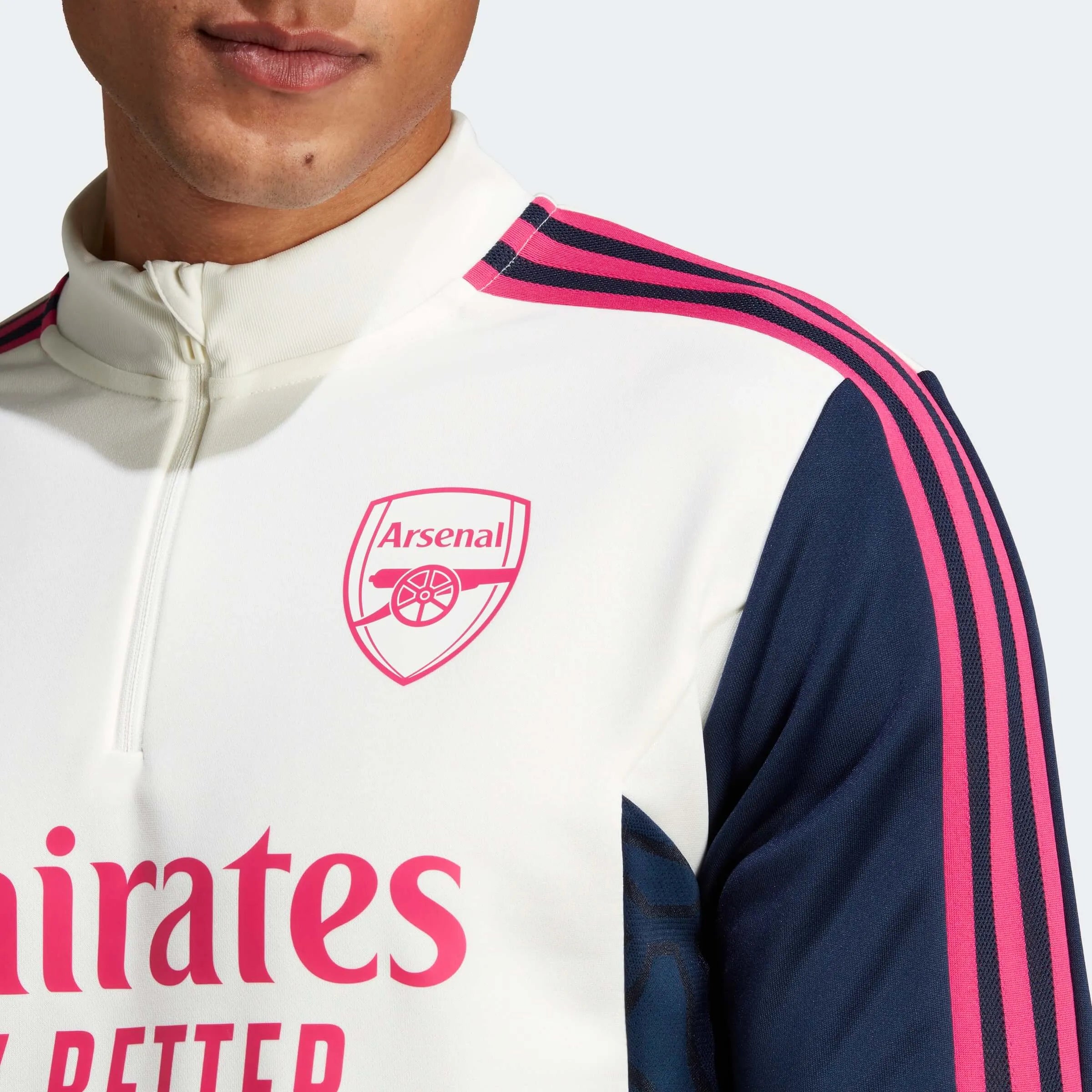 adidas 2023 Arsenal Condivo 22 Training Top - Off White-Collegiate Navy (Detail 1)