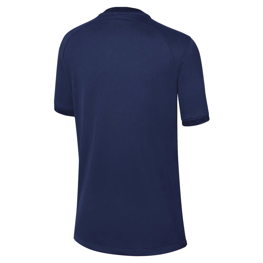 Nike 2022-23 France Youth Home Jersey - Midnight Navy-Metallic Gold (Back)