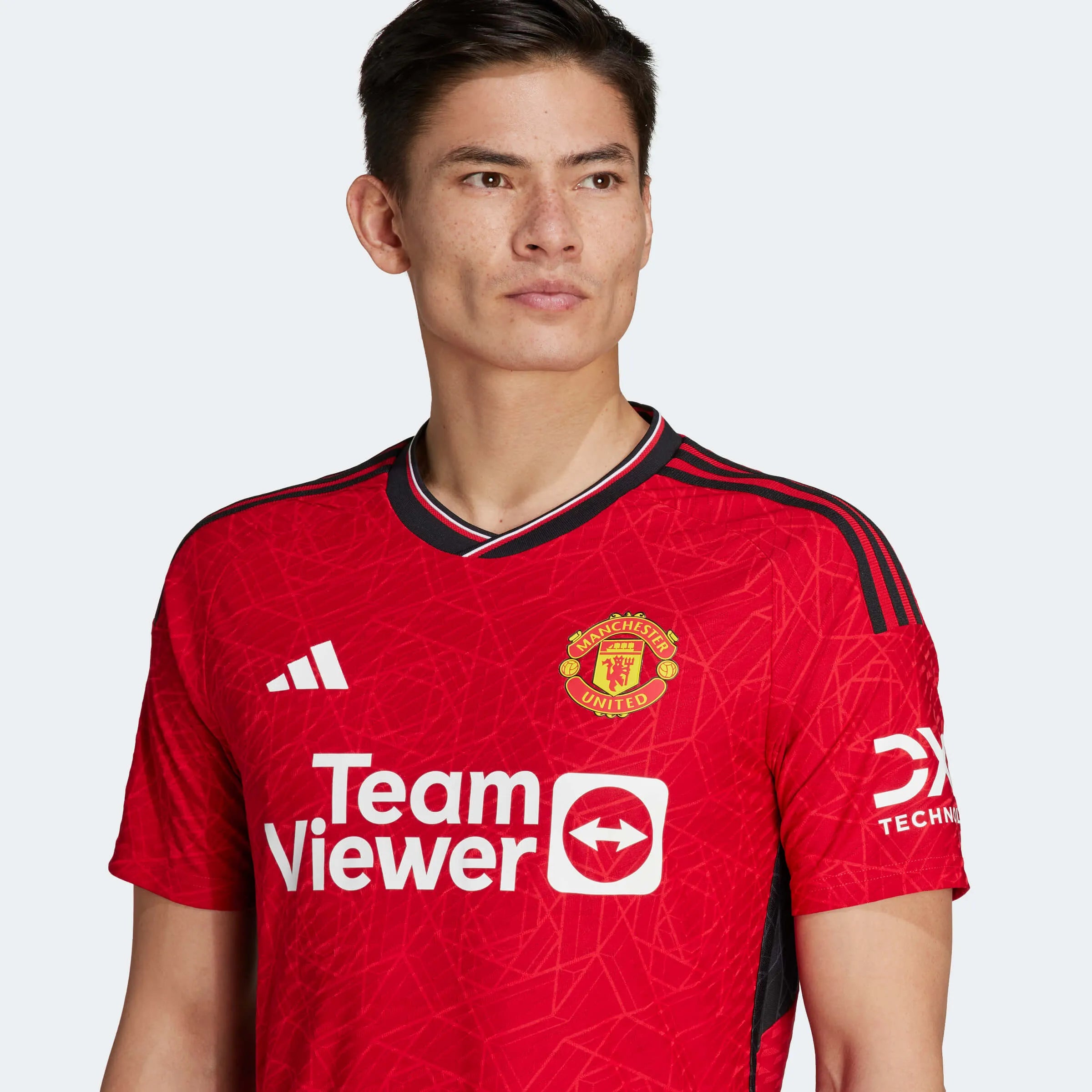 adidas 2023-24 Manchester United Men's Authentic Home Jersey (Detail 1)