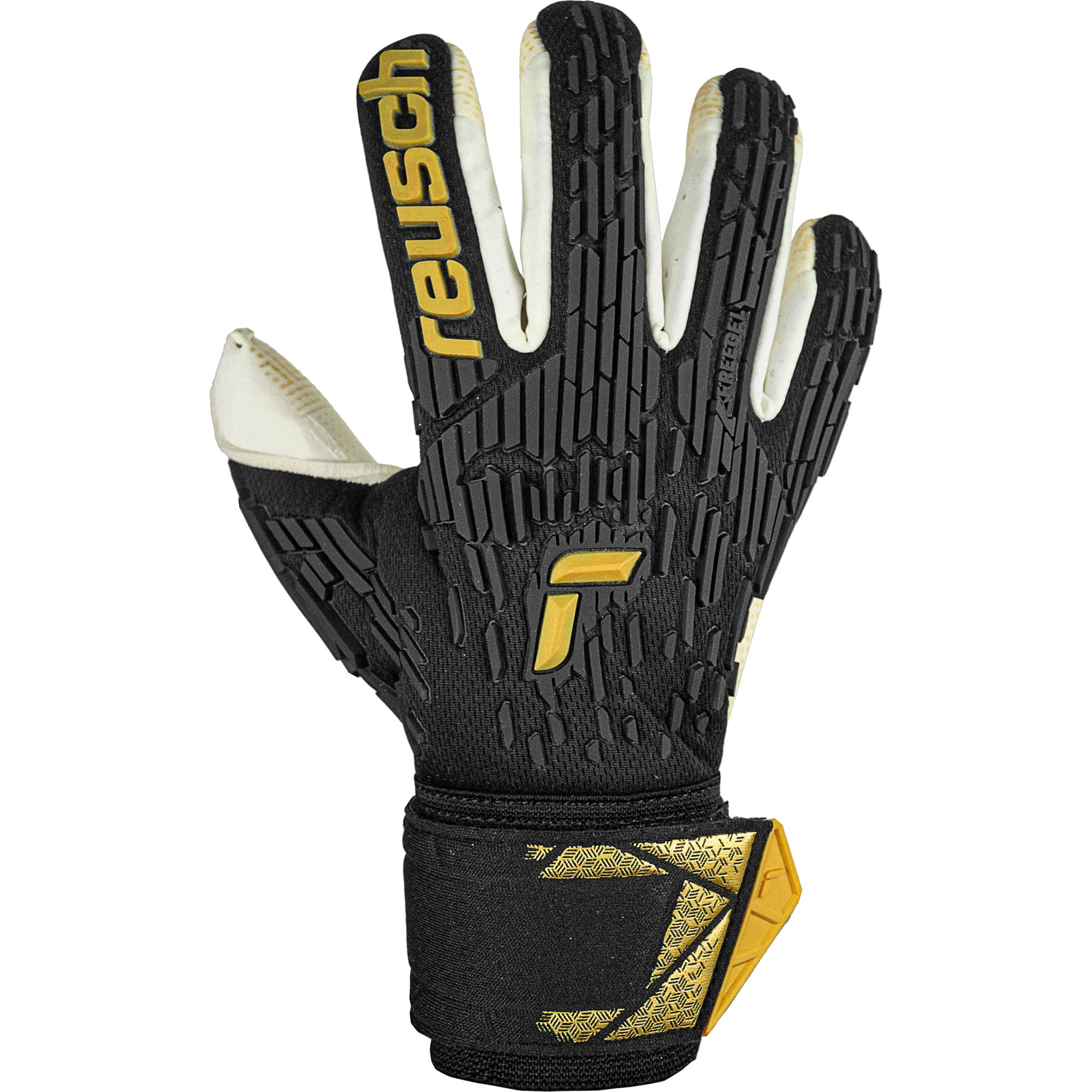 Reusch Atrrakt Freegel Gold X Glueprint FS Goalkeeper Gloves Black - Gold (Single - Outer)