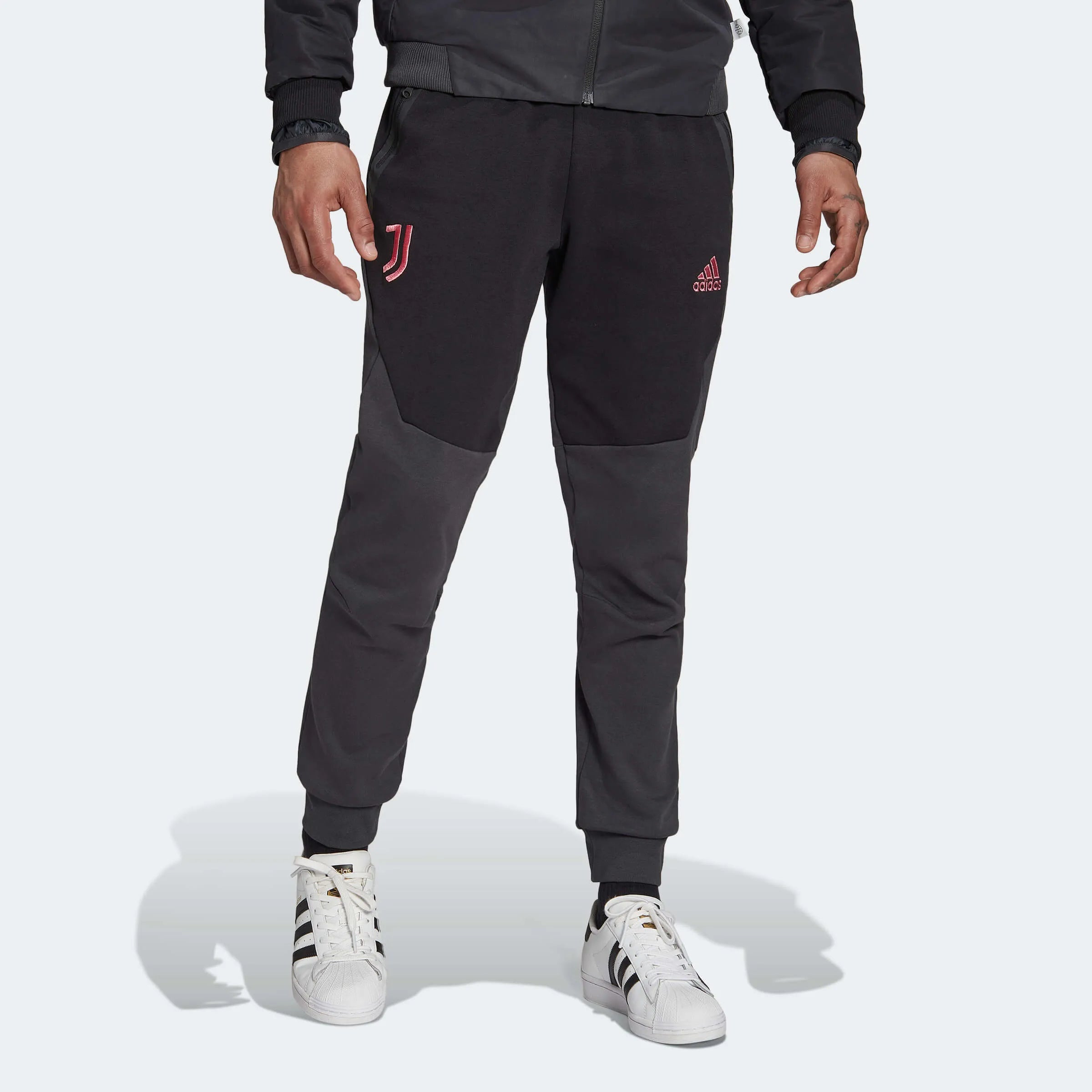 adidas 2022-23 Juventus Travel Pants - Carbon Black (Model - Front)