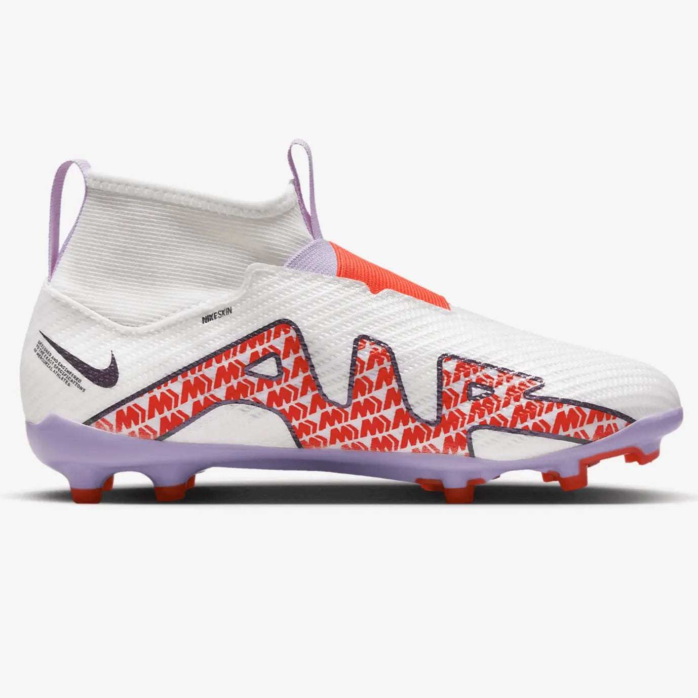 Nike JR Zoom Superfly 9 Pro FG - White-Red-Purple (Side 2)