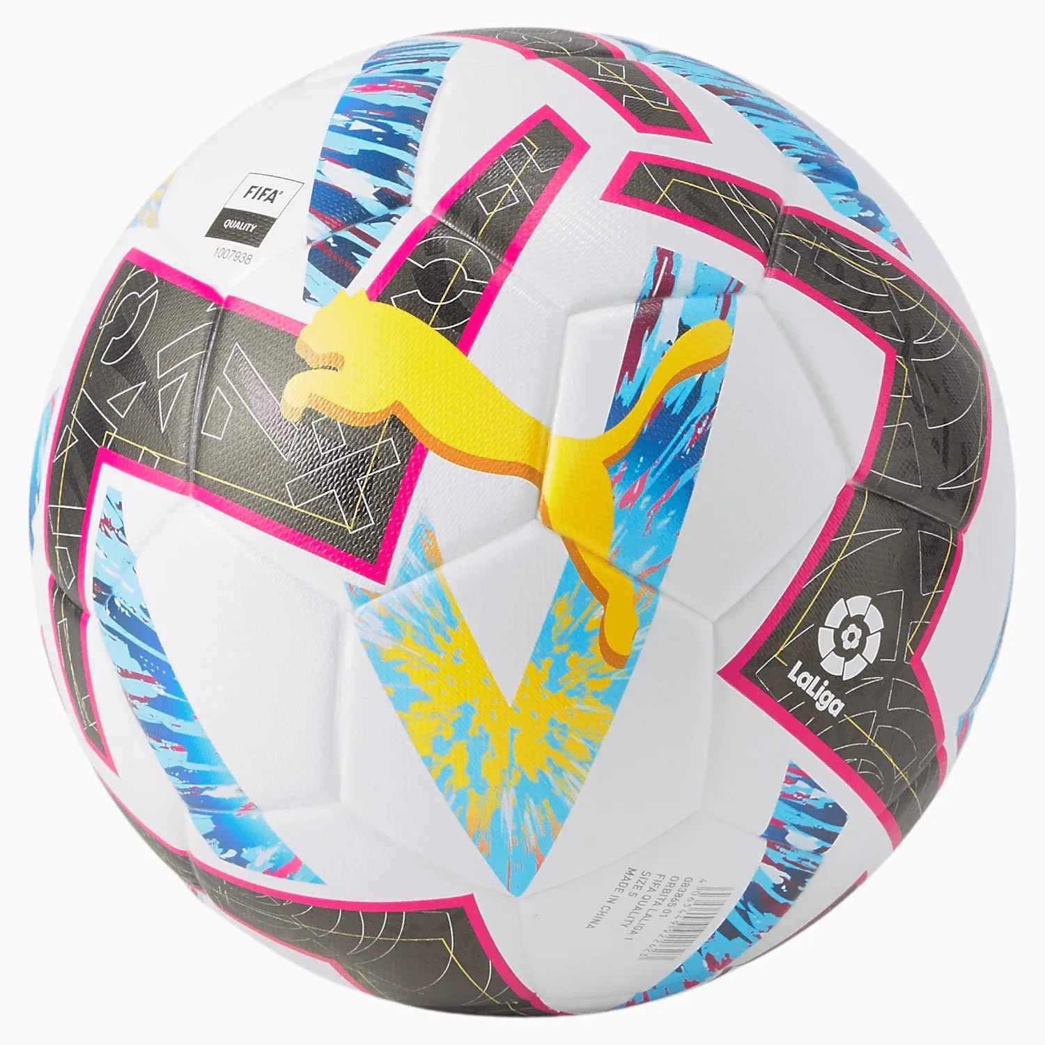 Puma 2022-23 Orbita La Liga 1 FIFA Quality Ball - White-Blue (Back)
