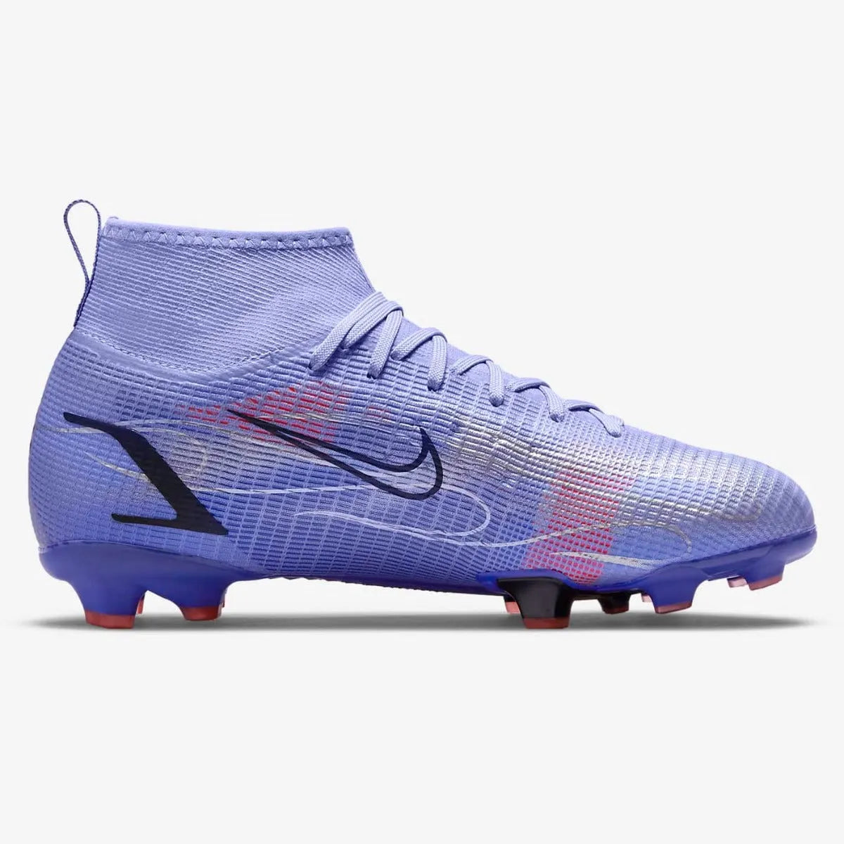 Nike JR Superfly 8 PRO KM FG - Light Thistle-Bright Crimson (Side 2)