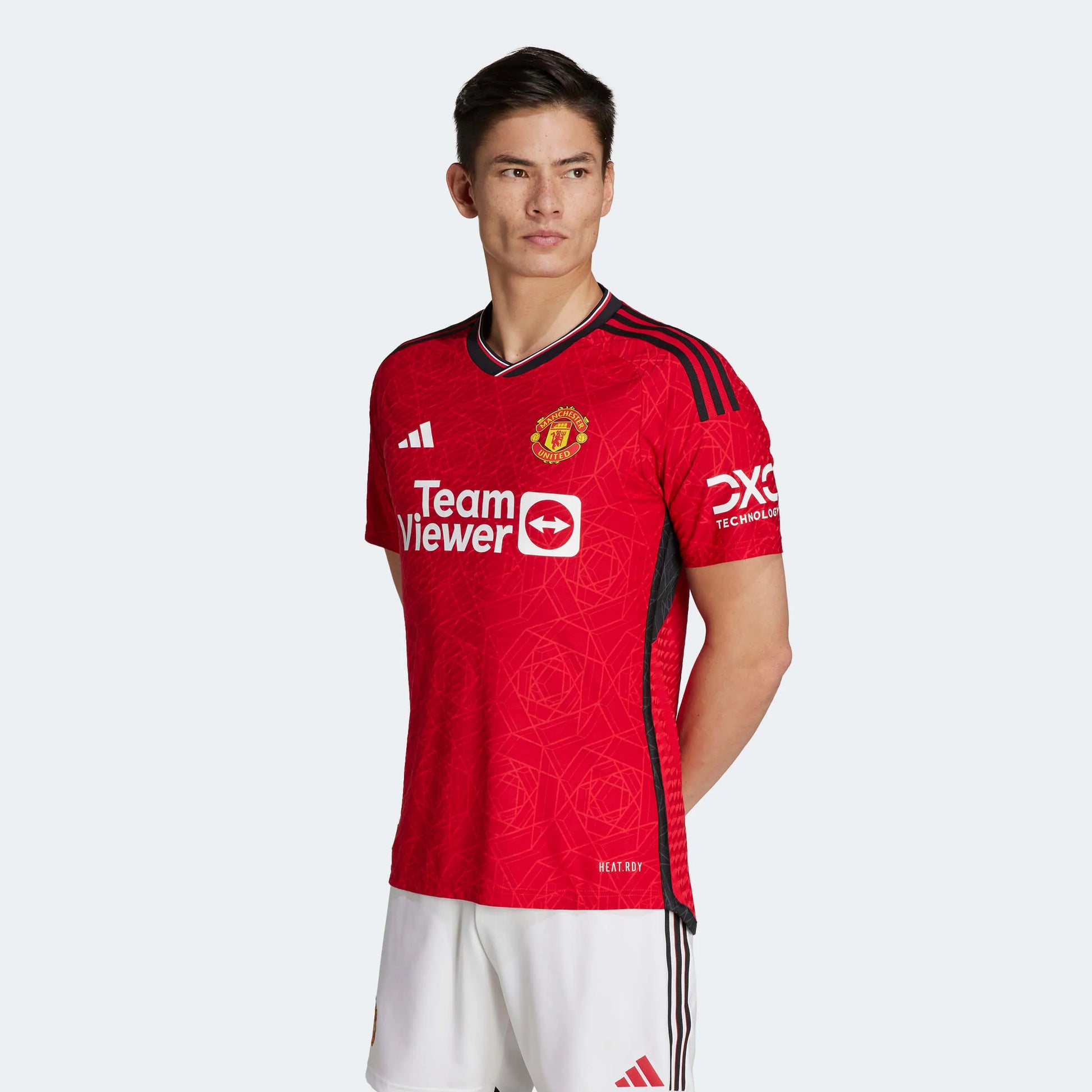 adidas 2023-24 Manchester United Men's Authentic Home Jersey (Model - Front)