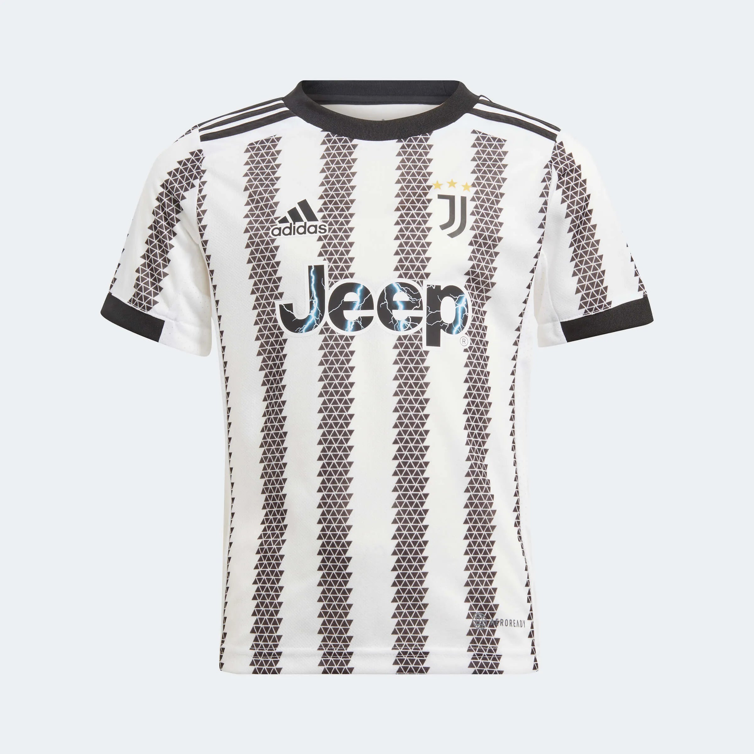 adidas 2022-23 Juventus Home Mini Kit - White-Black (Jersey - Front)