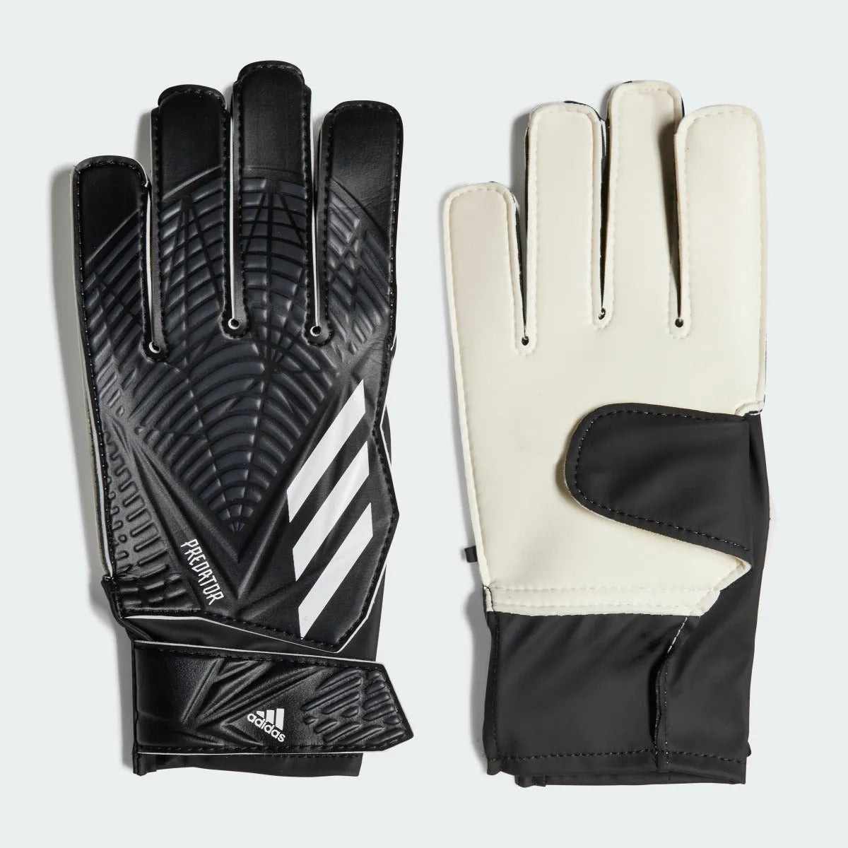 adidas Youth Predator GL Training Goalkeeper Gloves - Black-White (Pair)