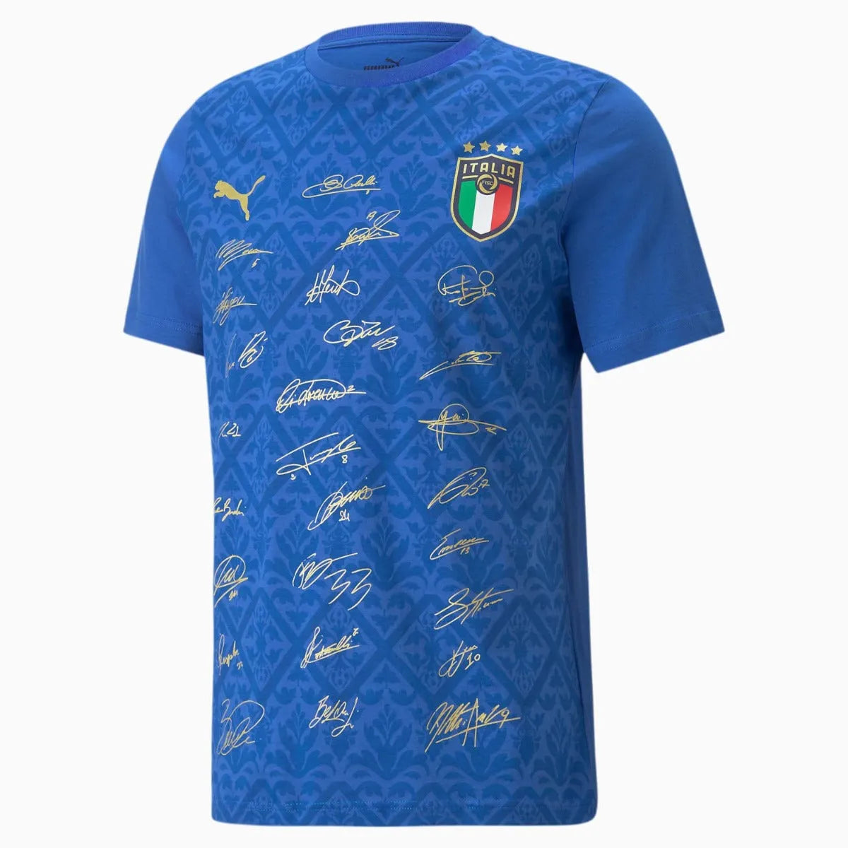 Puma 2022 Italy Signature Winner Tee - Royal-Gold (Front)