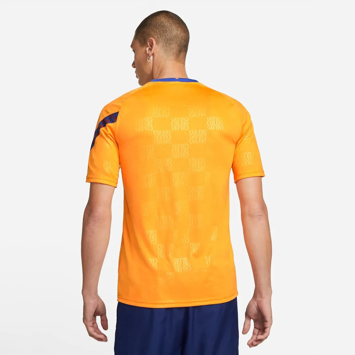 Nike 2022 FC Barcelona NK DF Top SS PM - Vivid Orange (Model - Back)