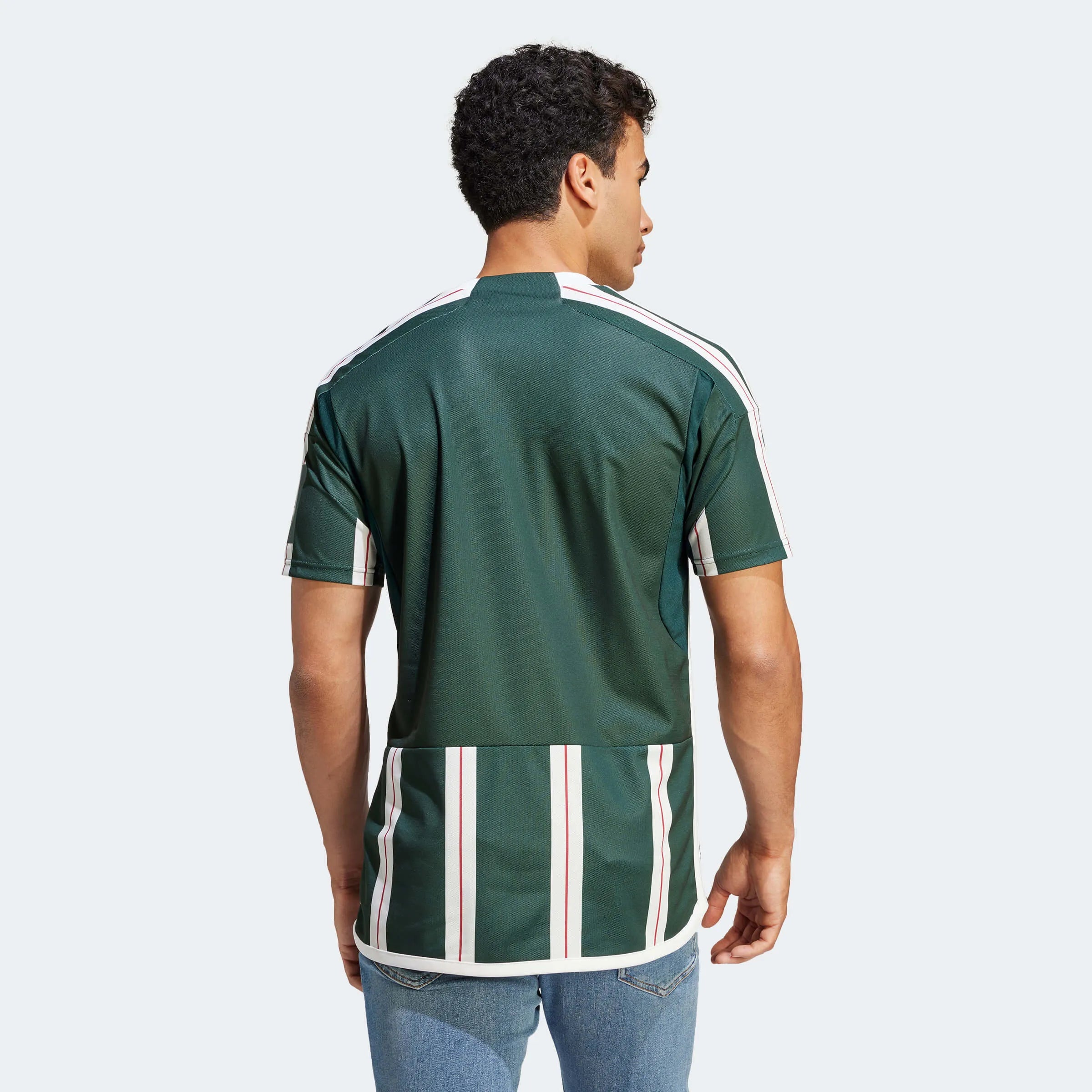 adidas 2023-24 Manchester United Men's Stadium Away Jersey (Model - Back)