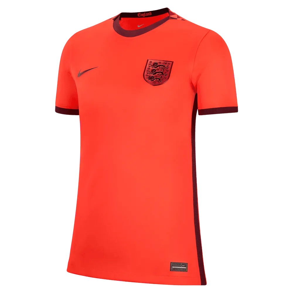 Nike England Women's EC22 Away Jersey - Crimson-Maroon (Front)