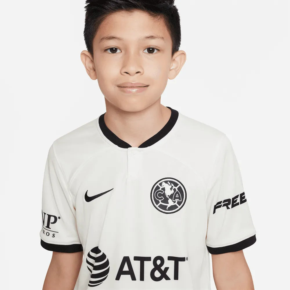 Nike 2022-23 Club America Youth Third Jersey - Sail-Black (Detail 1)