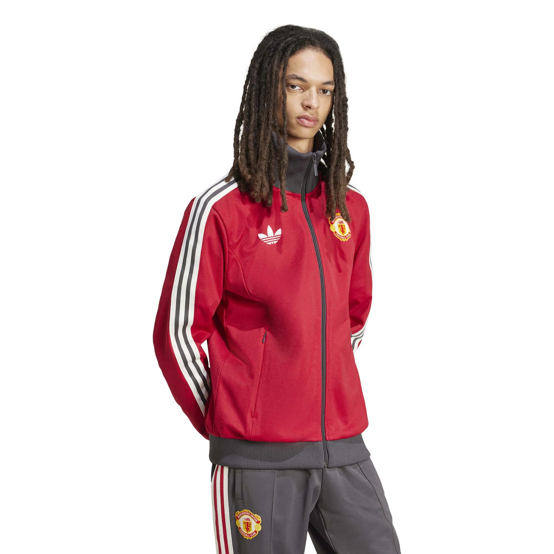 adidas 2024-25 Manchester United Men's Original's Track Top (Model - Side)