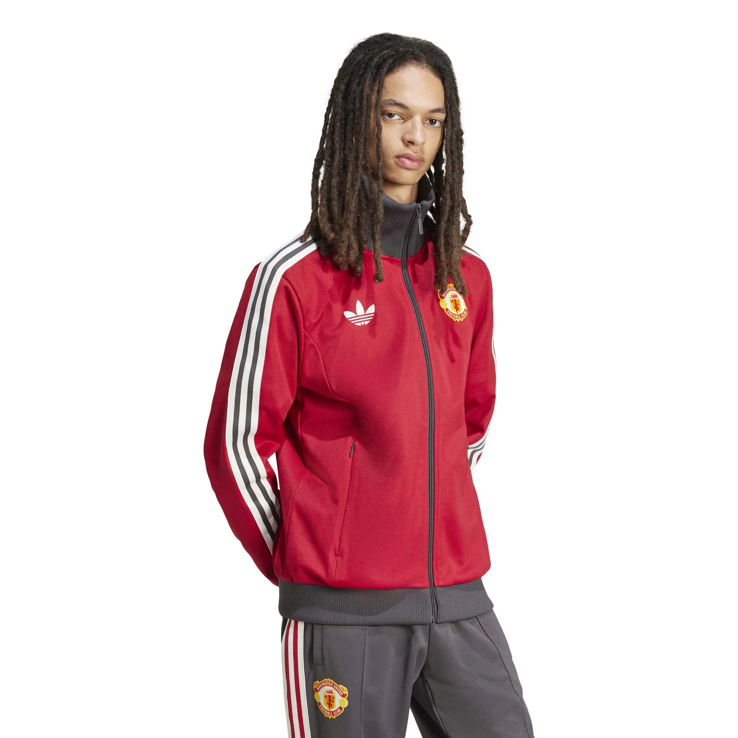 adidas 2024-25 Manchester United Men's Original's Track Top (Model - Side)