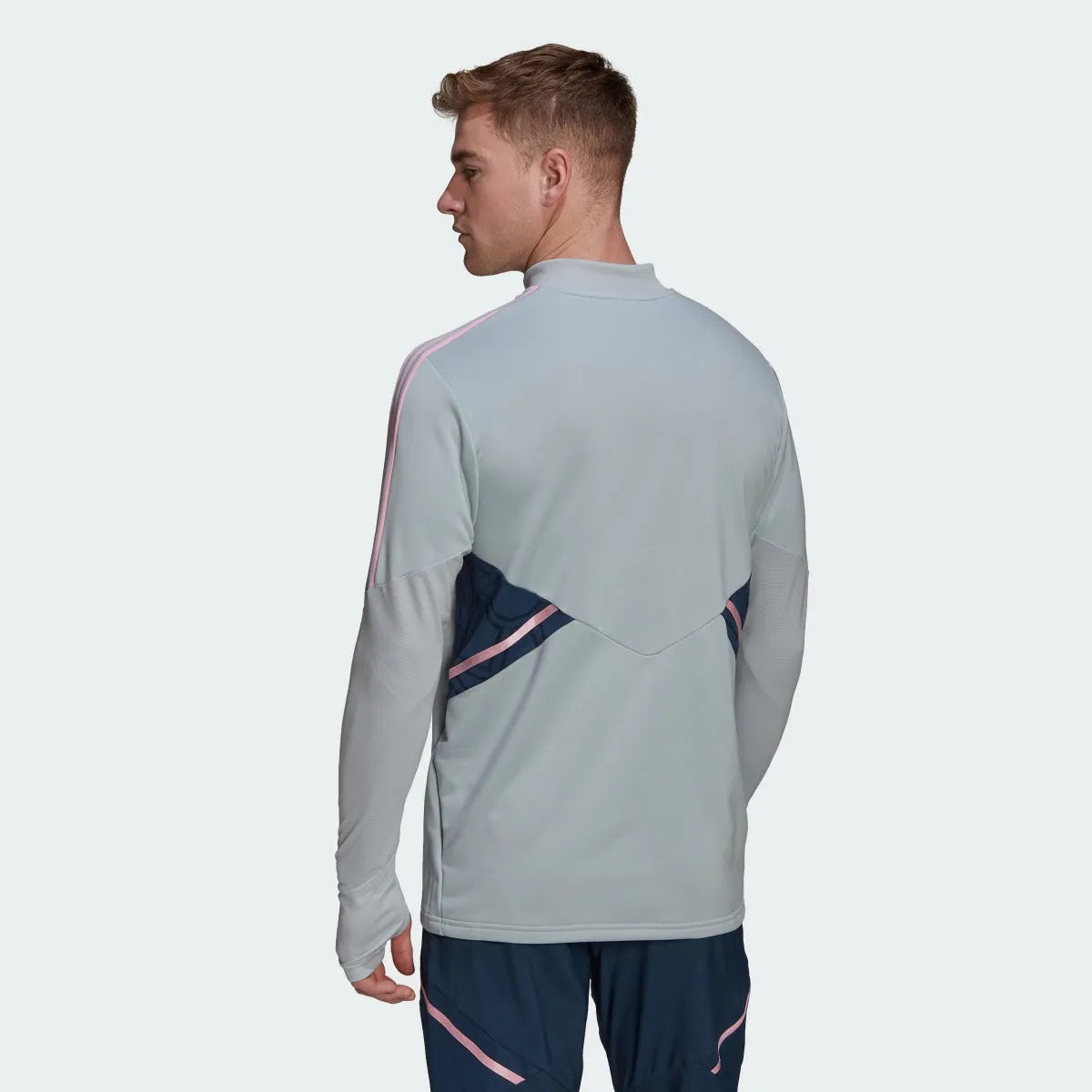 adidas 22-23 Arsenal Training Top - Onix (Model - Back)