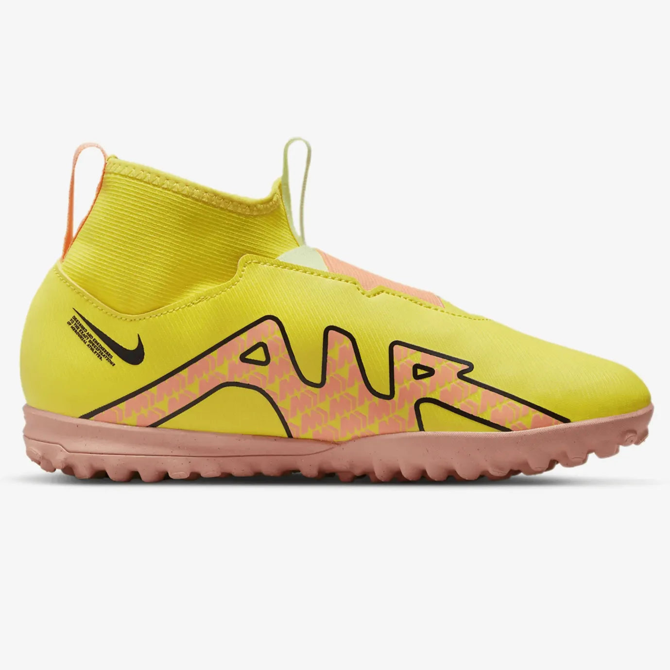 Nike JR Zoom Superfly 9 Academy Turf - Yellow Strike-Sunset Glow (Side 2)