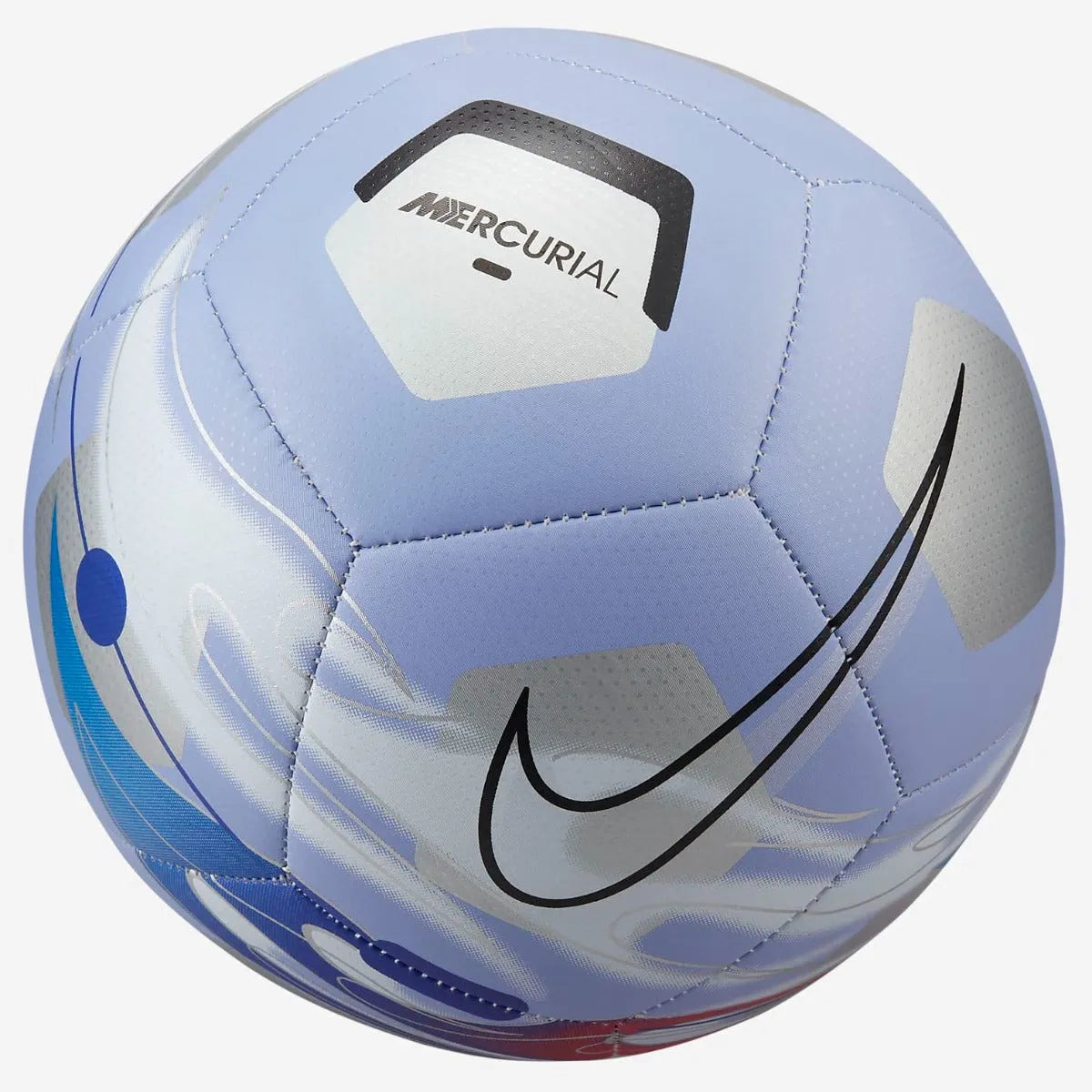 Nike Pitch Mbappe Ball - Light Thistle-Silver-Black (Front)