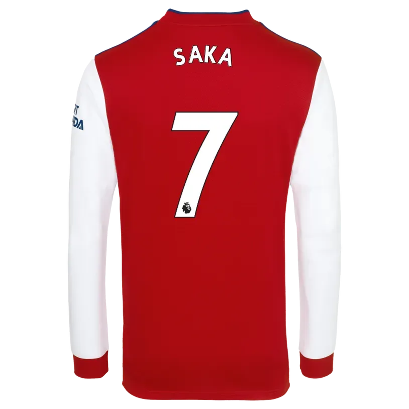 Adidas 2021-22 Arsenal Home Long-Sleeve Jersey - Scarlet-White