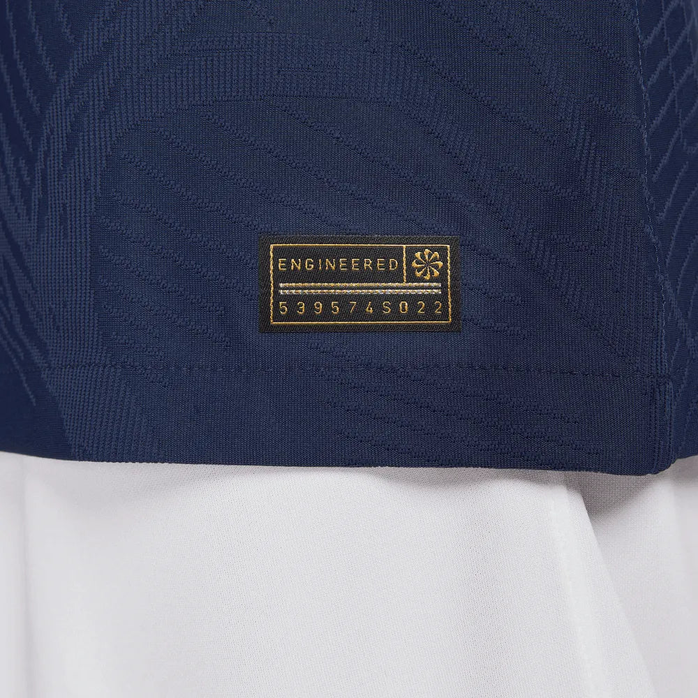 Nike 2022-23 France Home Vapor Match Authentic Jersey Navy-Gold (Detail 4)