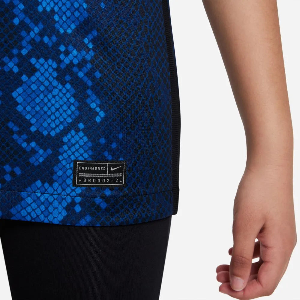 Nike 2021-22 Inter Milan Youth Home Jersey - Blue Spark (Detail 5)