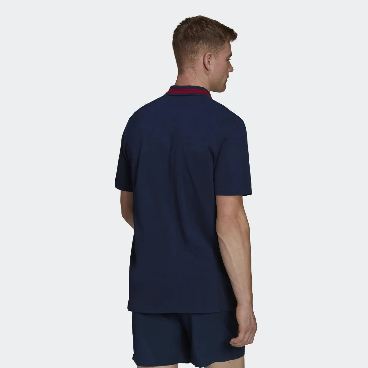 adidas 22-23 Arsenal Polo Shirt - Navy (Model - Back)