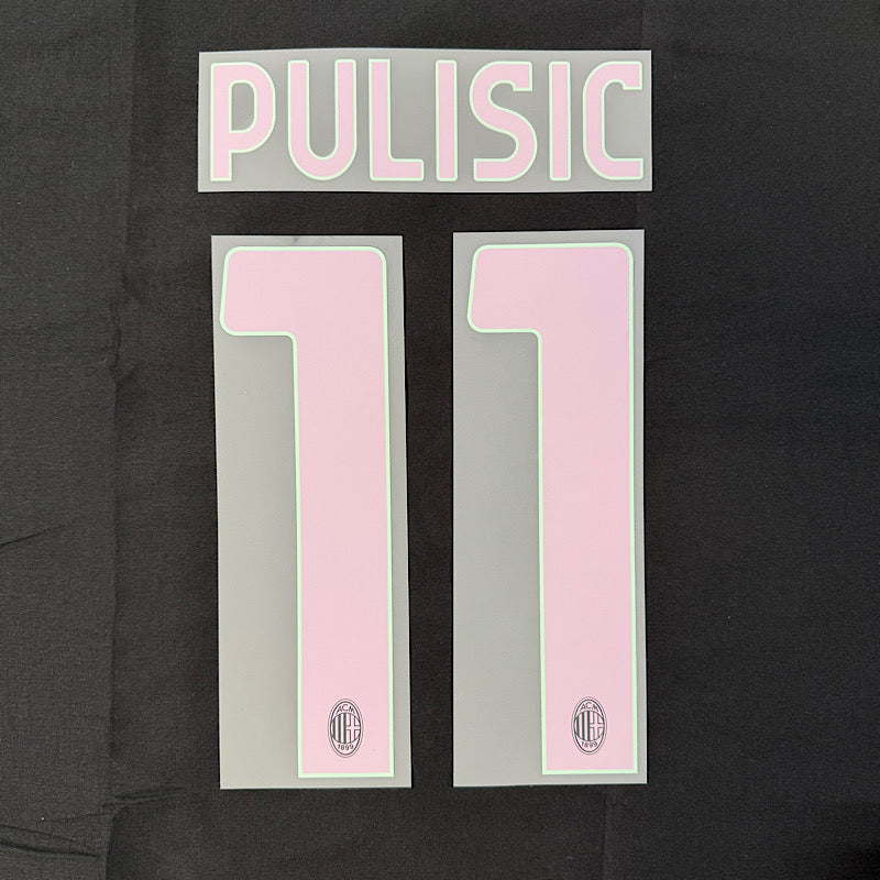AC Milan 2024/25 Third PULISIC #11 Official Name Set