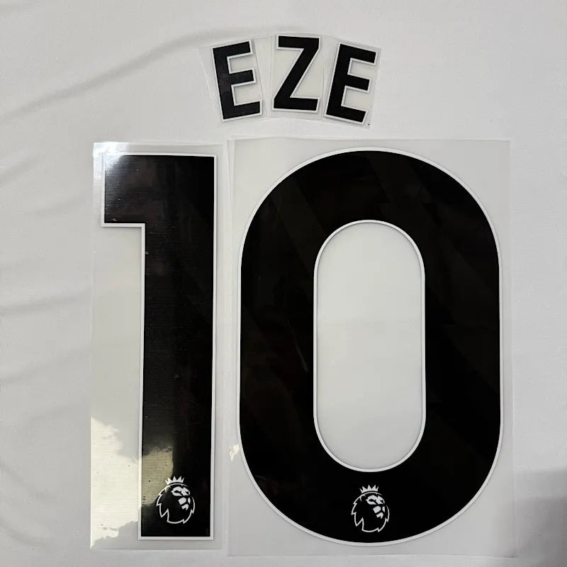 Arsenal 2025-Third Eze #10 Official Name Set-Black – ProSoccer