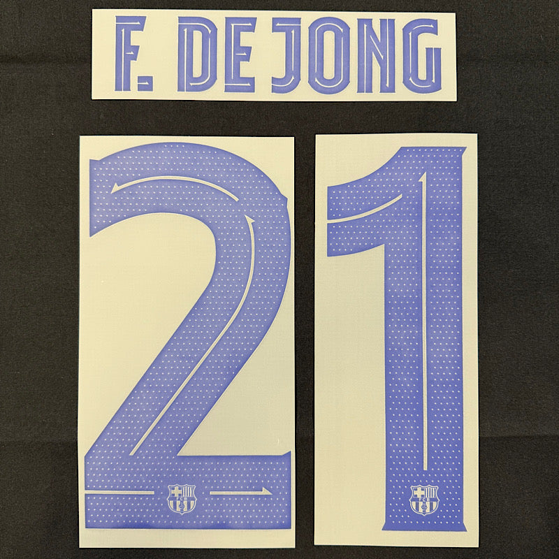 Barcelona 2024/25 Third F. DE JONG #21 Official Name Set (CL Version)