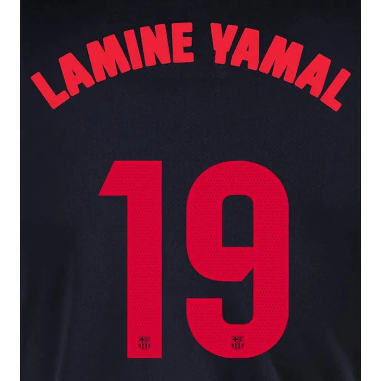 Barcelona 2024_25 Away LAMINE YAMAL #19 Official Name Set (Back)