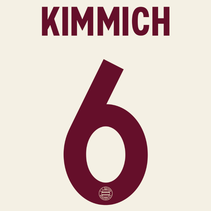 Bayern Munich 2024/25 Third KIMMICH #6 Official Name Set (CL Version)