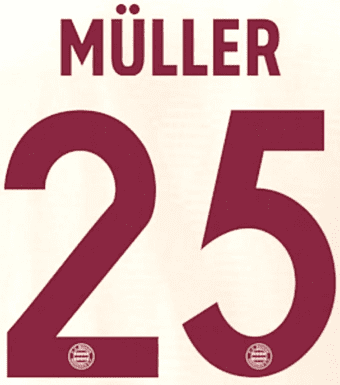 Bayern Munich 2024/25 Third MULLER #25 Official Name Set (CL Version)