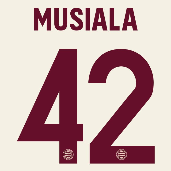 Bayern Munich 2024/25 Third MUSIALA #42 Youth Official Name
