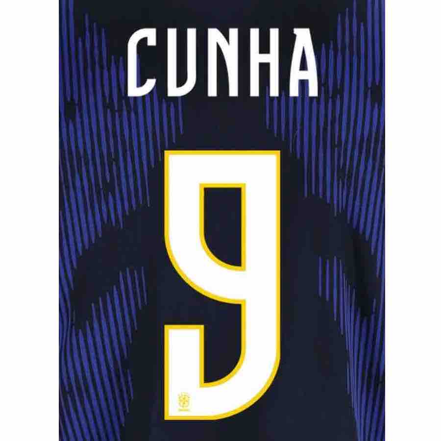 Brazil 2026- Away Cunha #9 Official Name Set – ProSoccer