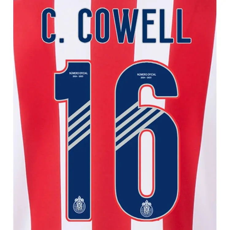 Chivas 2024-25 Home ALVARADO #25 Official Name Set (Back)