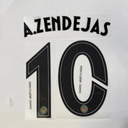 Club America 2025-26 Home A. ZENDEJAS #10 Official Name Set