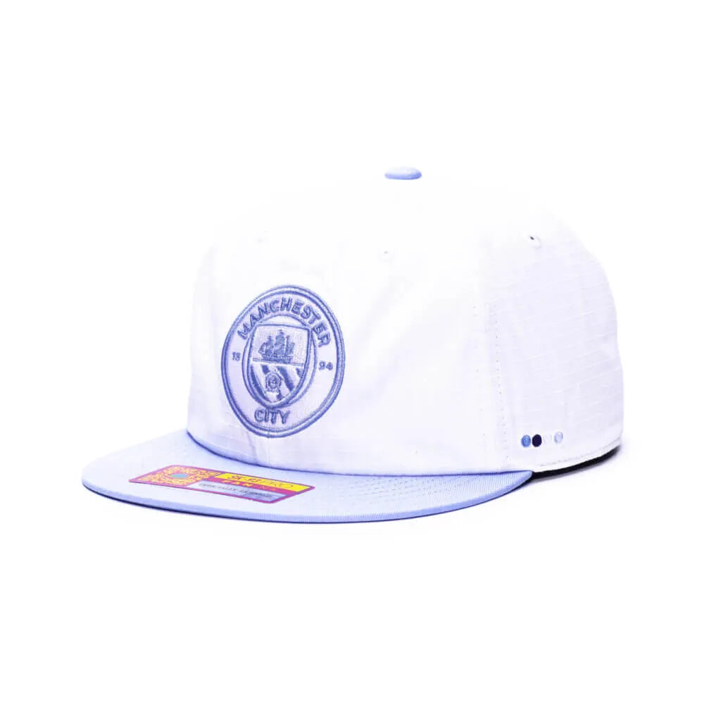Fan Ink Collection Manchester City Swingman Wax Snapback Hat (Lateral - Side 1)