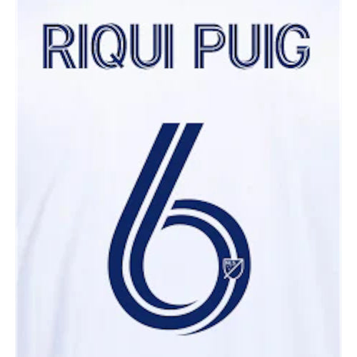 LA Galaxy 2022-24 Home Riqui Puig #6 Jersey Name Set
