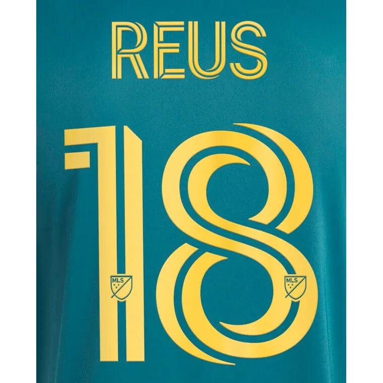 LA Galaxy 2024- Away REUS #18 Youth Official Name Set (Back)