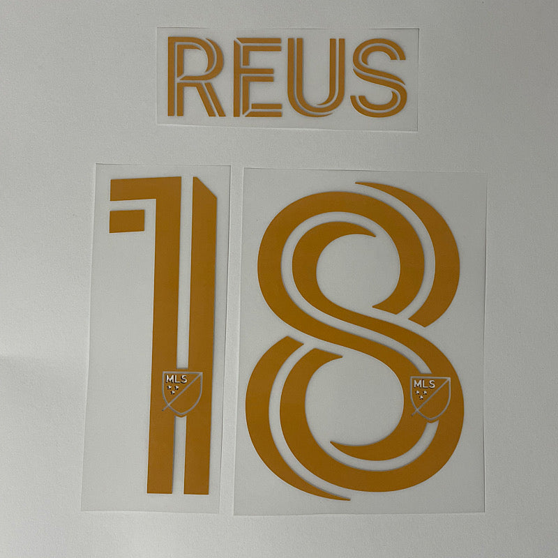 LA Galaxy 2025- Away REUS #18 Youth Jersey Name Set