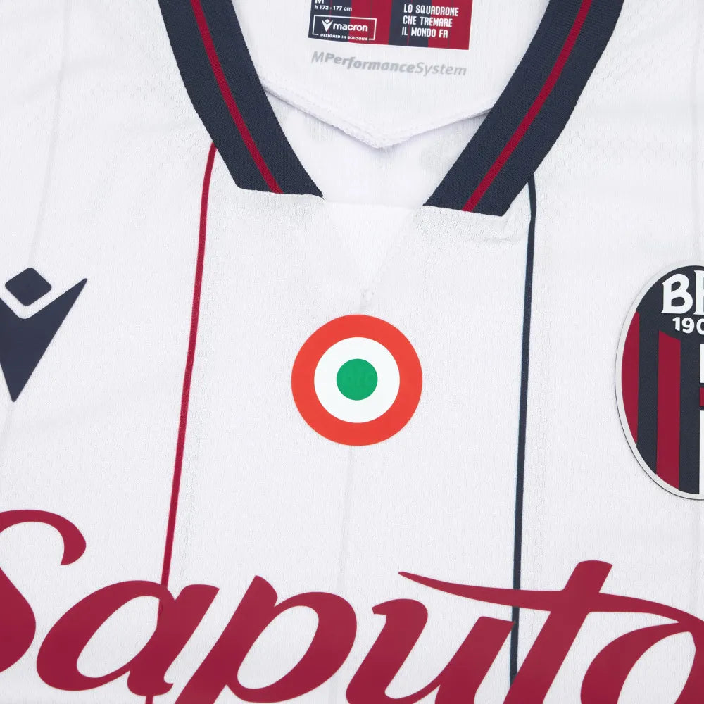 Macron 2025-26 Bologna Men's Authentic Away Soccer Jersey (Detail 1)