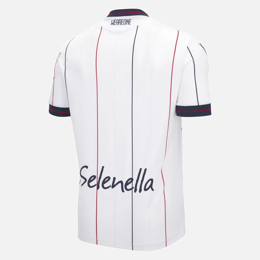 Macron 2025-26 Bologna Men's Authentic Away Soccer Jersey (Lateral - Back)