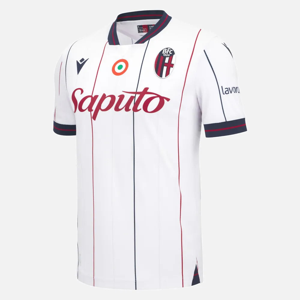 Macron 2025-26 Bologna Men's Authentic Away Soccer Jersey (Lateral - Front)