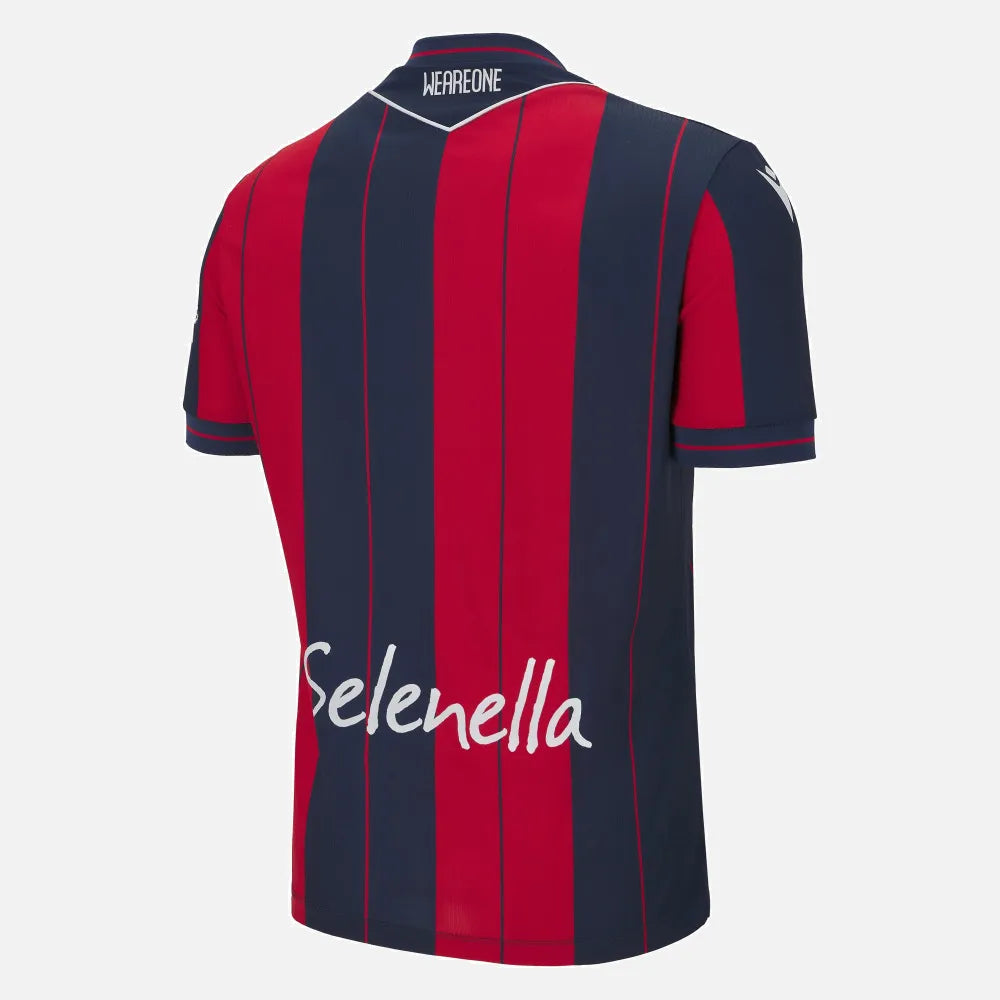 Macron 2025-26 Bologna Men's Authentic Home Soccer Jersey (Back)