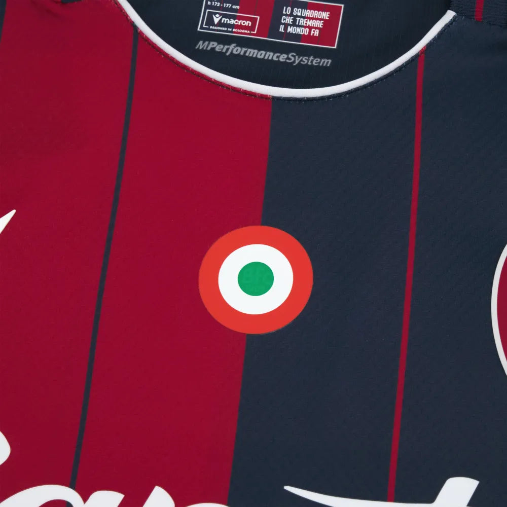 Macron 2025-26 Bologna Men's Authentic Home Soccer Jersey (Detail 2)