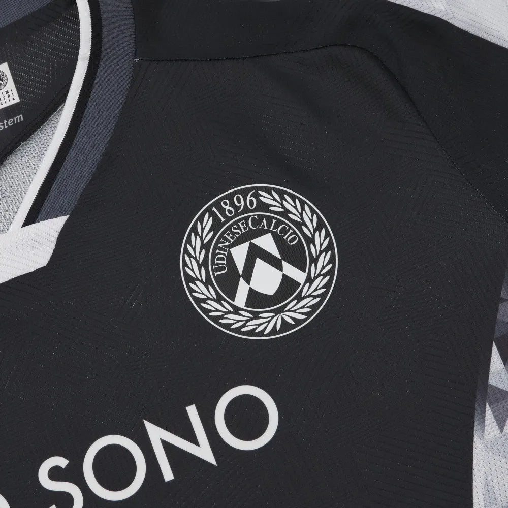 Macron 2025-26 Udinese Men's Authentic Home Soccer Jersey (Detail 1)