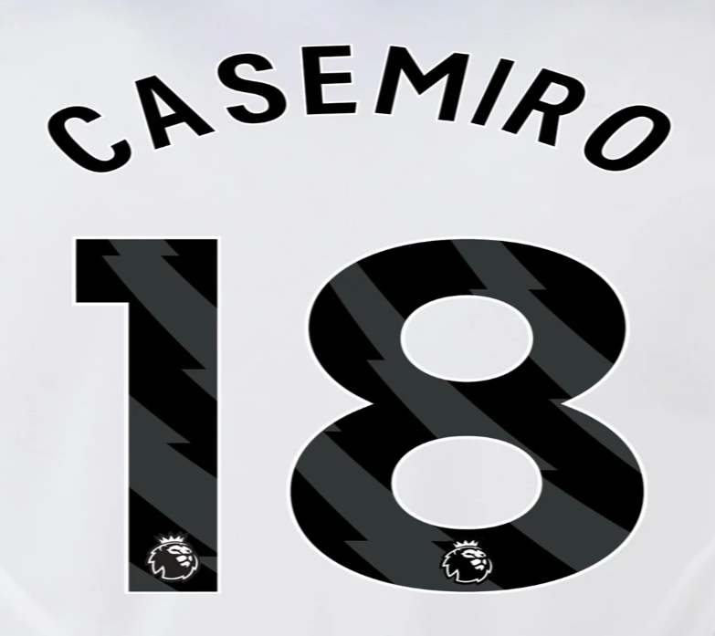 Manchester United 2024-Third CASEMIRO #18 Official Name Set-Black