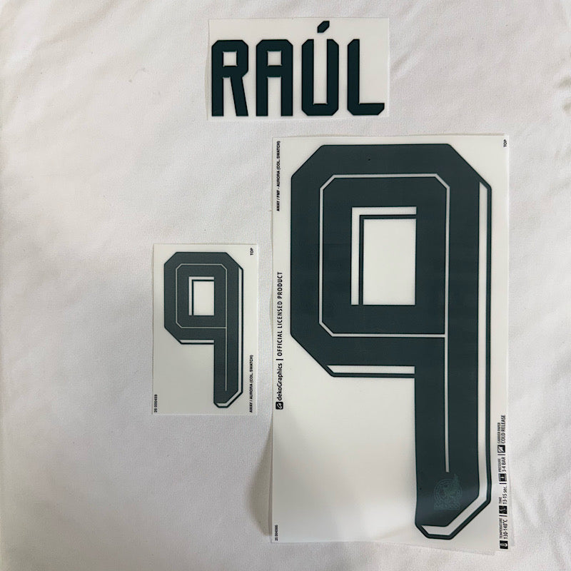 Mexico 2026- Away RAUL #9 Official Name Set – ProSoccer
