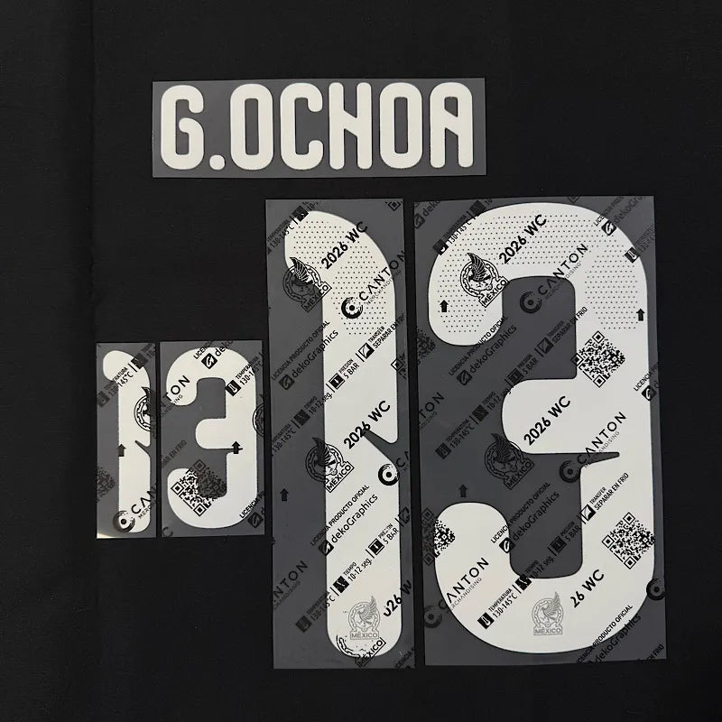 Mexico 2026- Home OCHOA #13 Official Name Set – ProSoccer